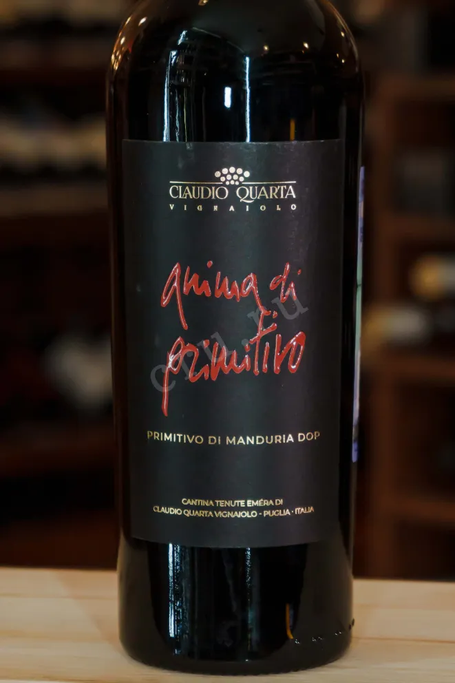 В магазине Крю Профи Claudio Quarta Cemera Tenute Emera Anima di Primitivo di Manduria 2022 0.75 л