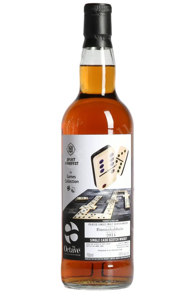 Бутылка Spirit Manifest Bunnahabhain Octave 11 years in tube 2014 0.7 л