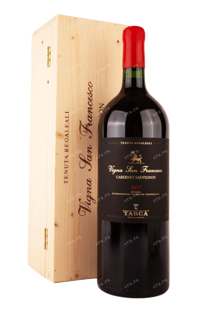 Вино Tasca d'Almerita Vigna San Francesco Cabernet Sauvignon in gift box 2017 1.5 л
