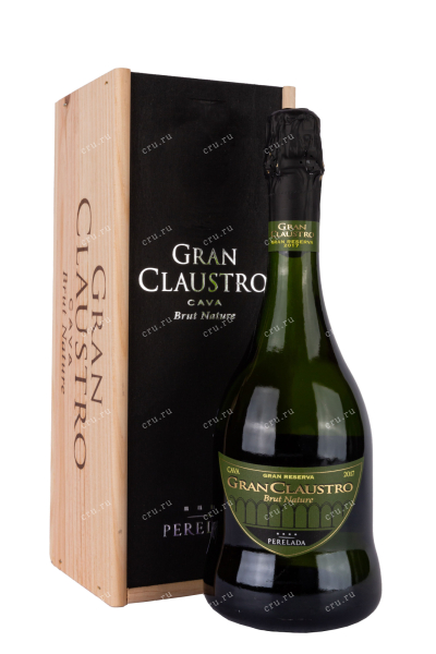 Игристое вино Gran Claustro Gran Reserva Brut Nature wooden box 2017 0.75 л
