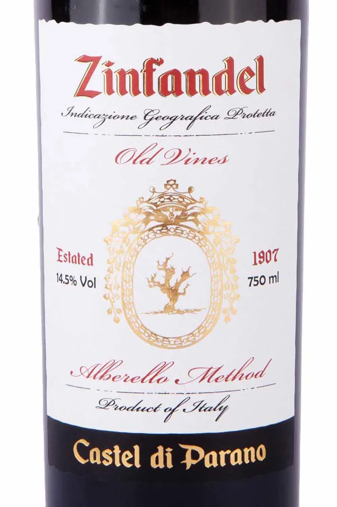 Этикетка Paolo Leo Castel di Parano Zinfandel 2021 0.75 л
