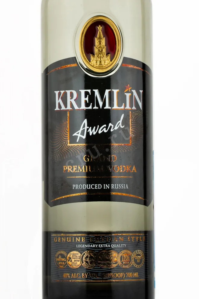 Этикетка водки Kremlin Award Premium 0.7