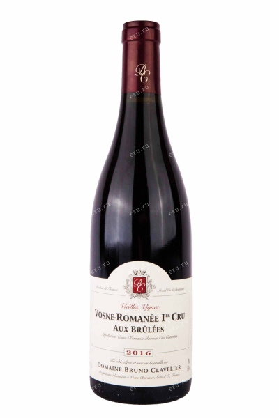 Вино Domaine Bruno Clavelier Vosne-Romanee 1er Cru Aux Brulees Vieilles Vignes 2016 0.75 л