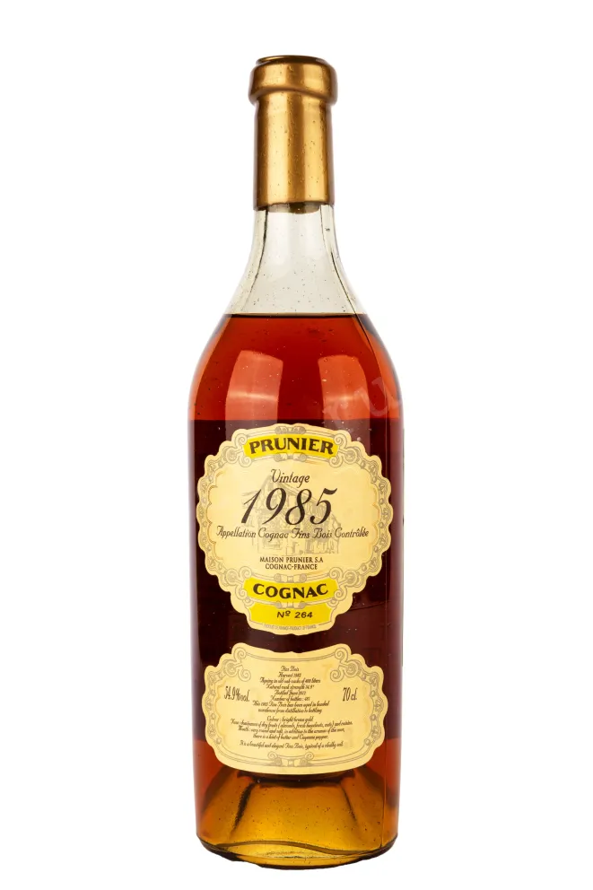 Бутылка Prunier Fins Bois Vintage 1985 wooden box 1985 0.7 л