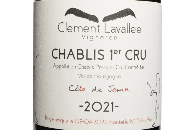 Этикетка Clement Lavallee Cote de Jouan Chablis 1er Cru AOC 2021 0.75 л