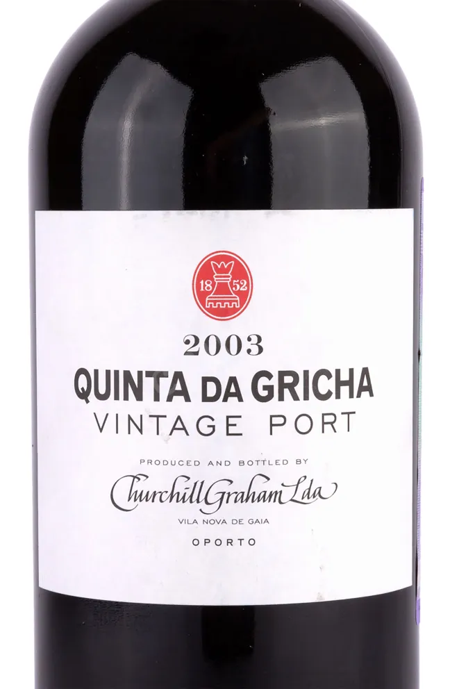Этикетка Churchill's Quinta da Gricha Vintage Port 2003 0.75 л