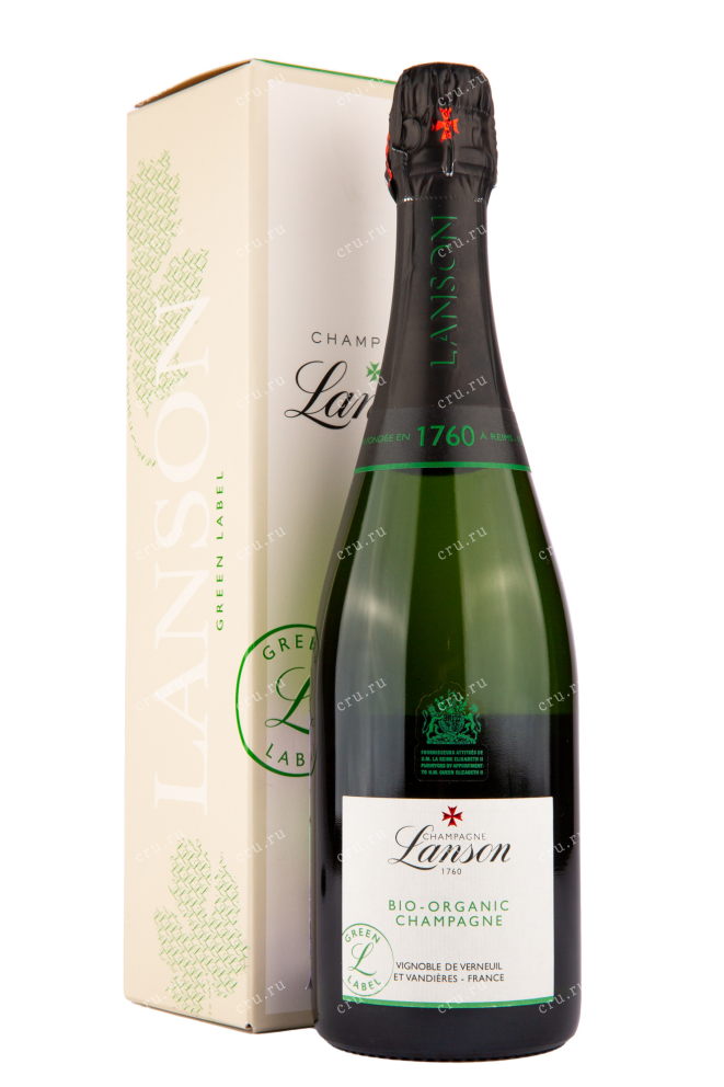 Шампанское Lanson Green Label Organic Brut with gift box  0.75 л