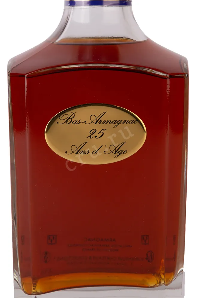 Этикетка Armagnac Baron de Sigognac 25 Ans d'Age 1995 0.7 л
