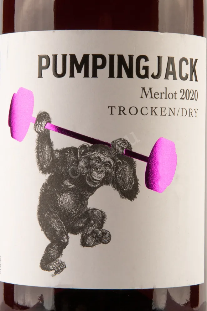 Этикетка Pumping Jack Merlot Trocken 2020 0.75 л
