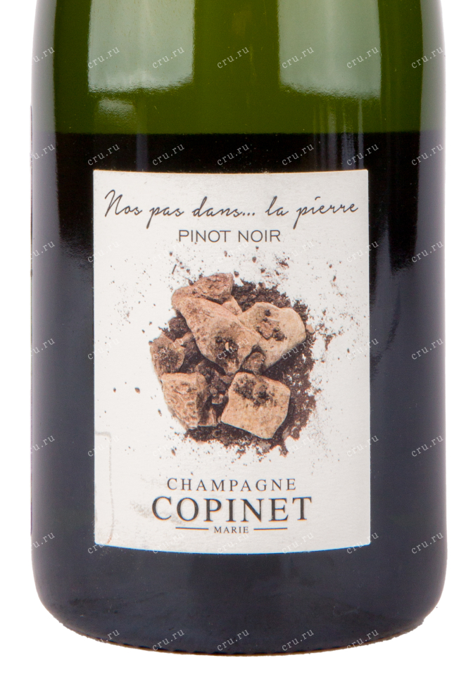 Этикетка игристого вина Marie Copinet Nos Pas Dans La Pierre 0.75 л