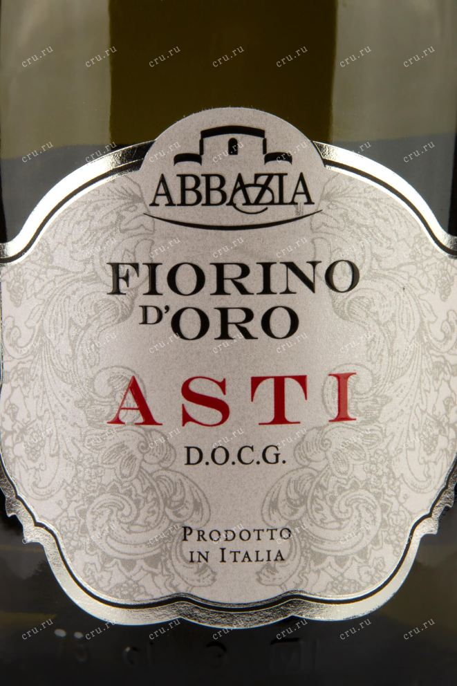 Этикетка Asti Spumante Fiorino d'Oro Abbazia DOCG 2021 0.75 л
