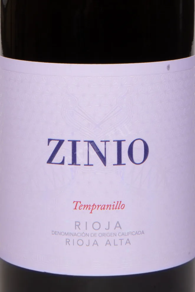 Этикетка Zinio Tempranillo Rioja Alta DOCa 2023 0.75 л