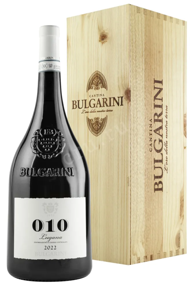 Вино Bulgarini Lugana 010 in wooden case 2022 1.5 л