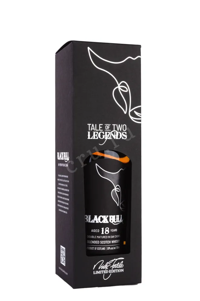 Подарочная коробка Black Bull Blended 18 years old with gift box 0.7 л