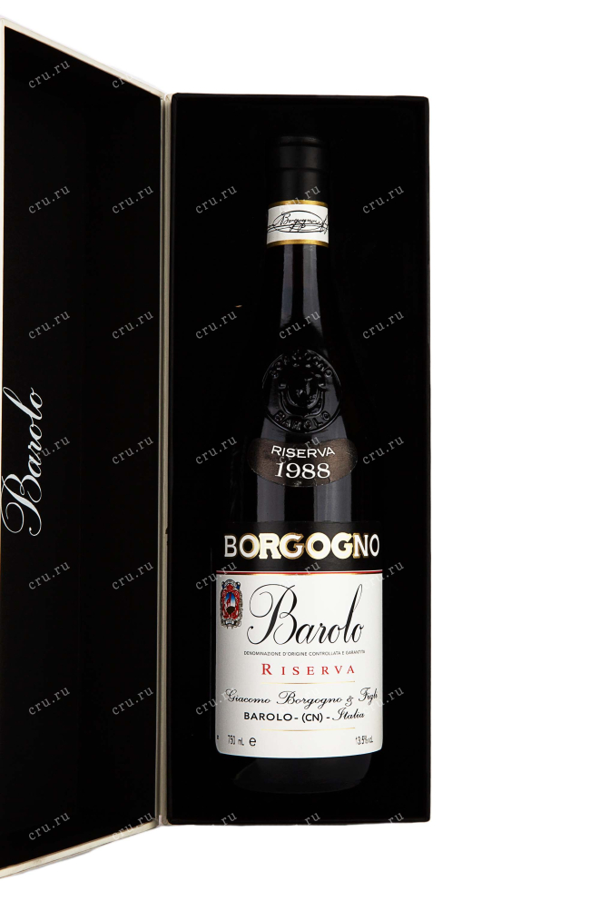 В подарочной коробке Borgogno Barolo Riserva with gift box 1988 0.75 л