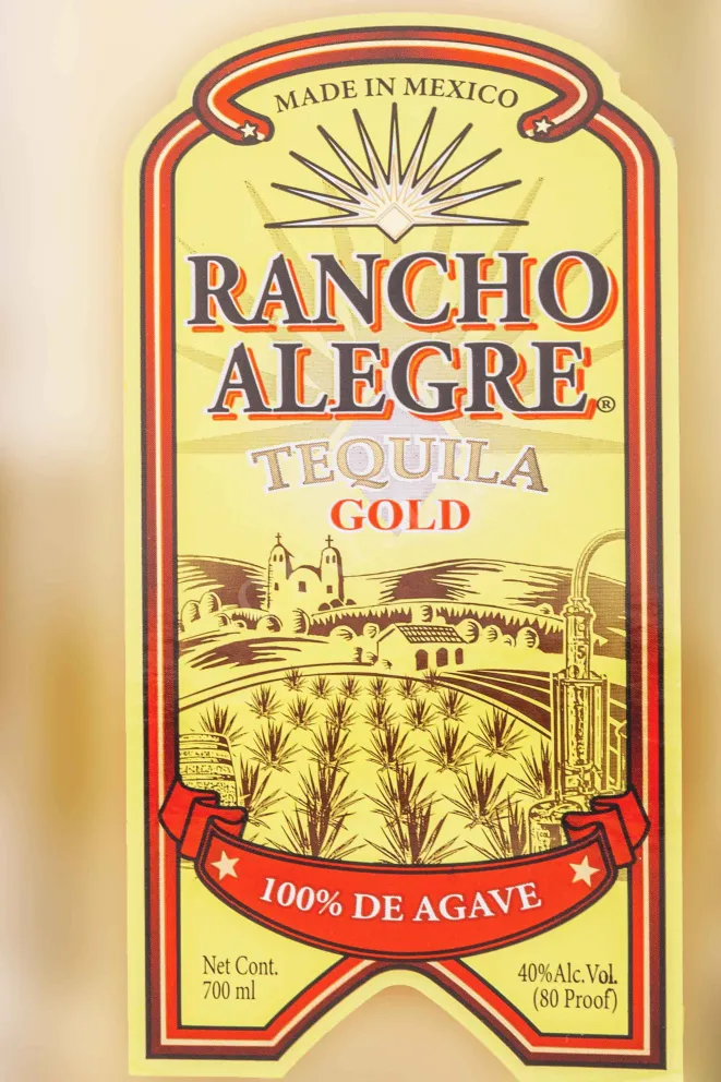 Этикетка Rancho Alegre Gold 0.7 л