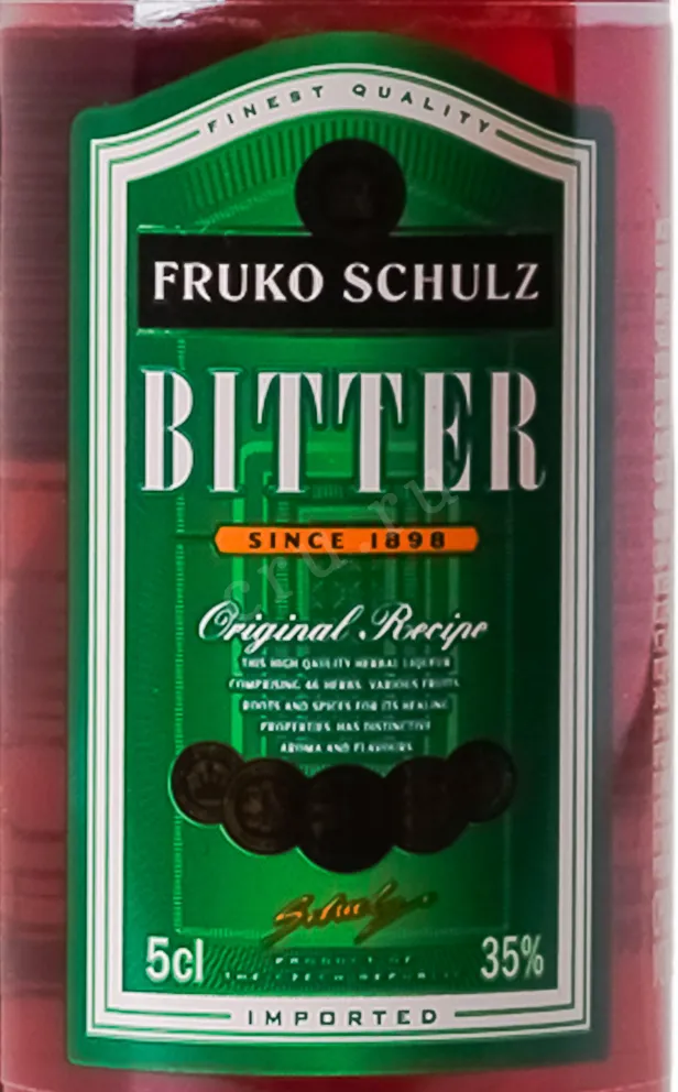 Этикетка Fruko Schulz Bitter 0.05 л