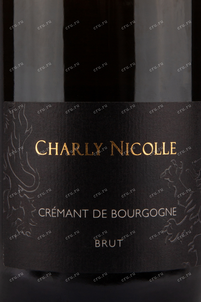 Этикетка игристого вина Charly Nikolle Cremant de Borgogne Brut 0.75 л