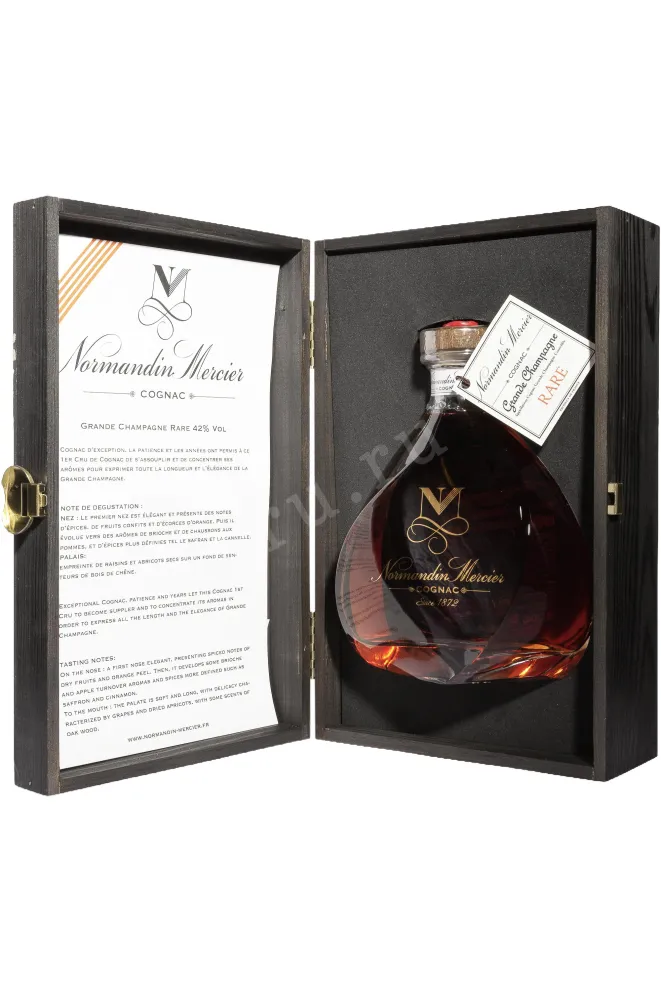 В деревянной коробке Normandin-Mercier Rare Grand Champagne in wooden box 0.7 л