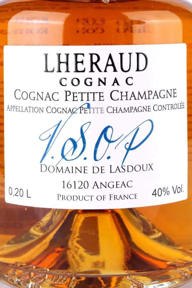 Этикетка Lheraud VSOP wooden box 0.2 л