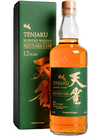 Виски Tenjaku Mizunara Cask 12 years in gift box  0.7 л