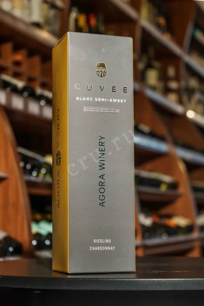 В магазине Крю Профи Agora Cuvee Riesling Chardonnay in gift box 2024 0.75 л