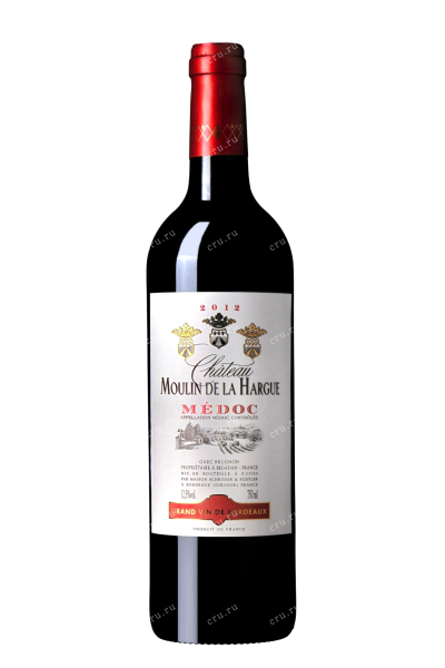 Вино Chateau Moulin De La Hargue Medoc 2016 0.75 л