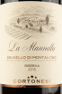 Этикетка вина Кортонези Брунелло ди Монтальчино Резерва Ла Маннелла 0,75