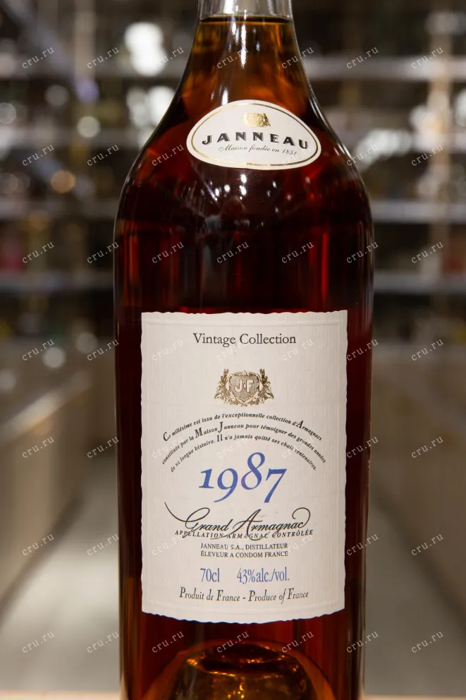 Этикетка Janneau 1987 0.7 л