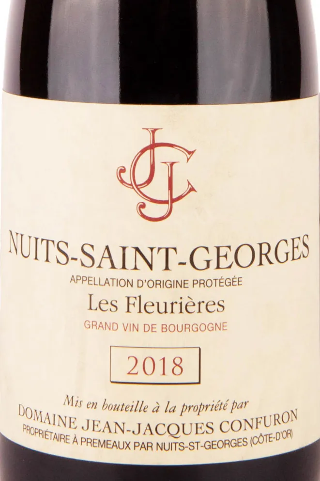 Этикетка Domaine Jean-Jacques Confuron Nuits-Saint-Georges Les Fleurieres AOC 2018 0.75 л