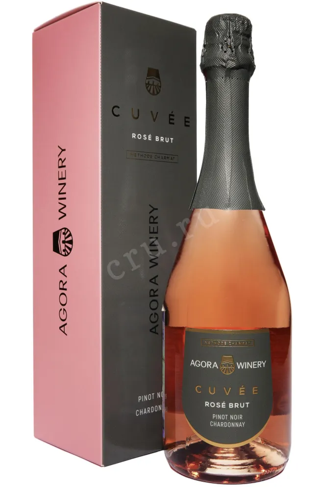 Игристое вино Агора Кюве Пино Нуар Шардоне в подарочной упаковке 2024 0.75 л
