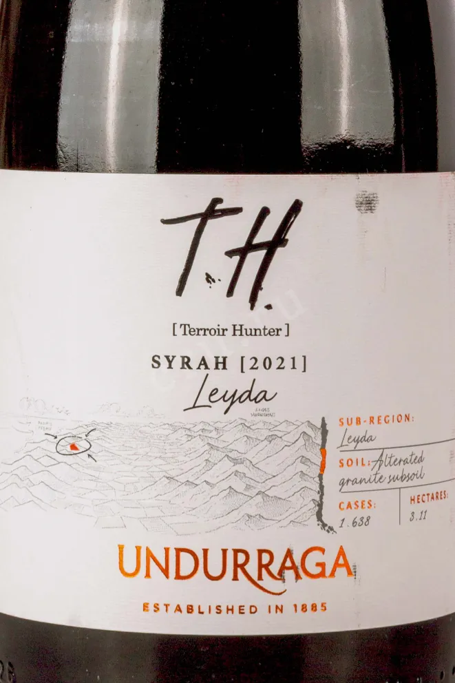 Этикетка Undurraga T. H Syrah Leyda 2021 0.75 л