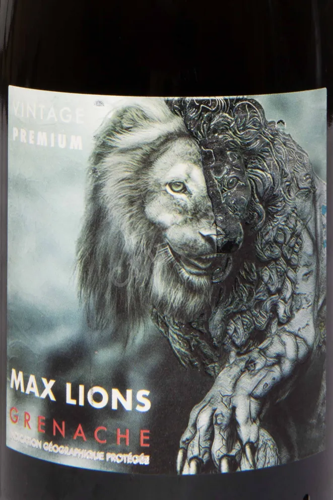 Этикетка Max Lions Grenache Vintage Premium IGP 2022 0.75 л