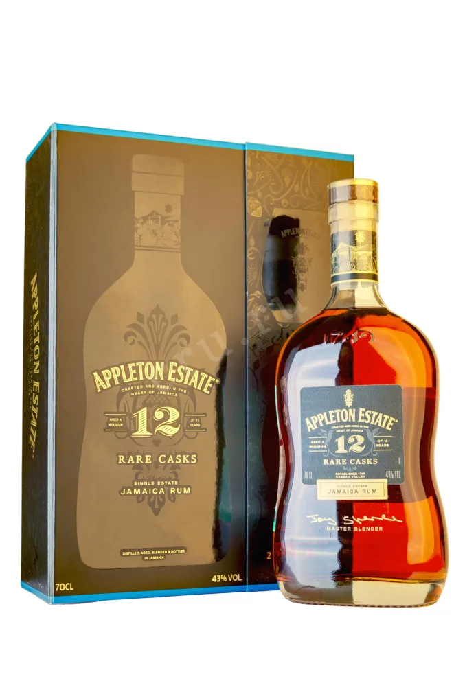 Ром Appleton Estate Rare Blend Casks 12 years in giftset with 2 glasses  0.7 л