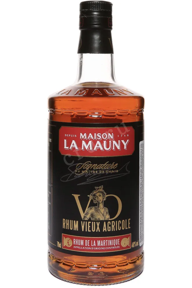 Бутылка La Mauny Vieux Agricole VO in gift box with glasses 0.7 л