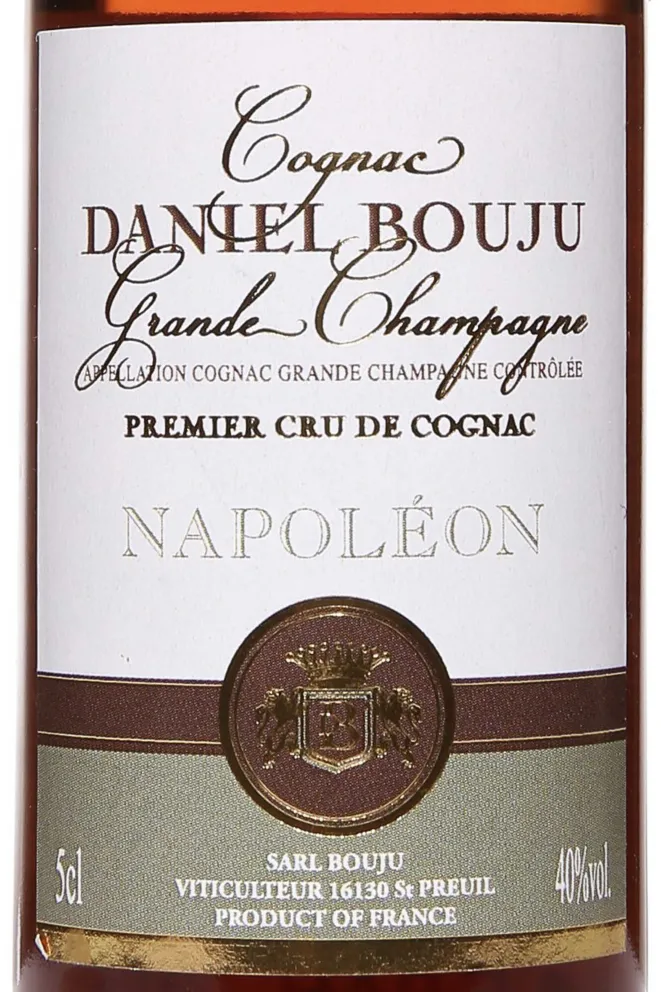 Этикетка Daniel Bouju Napoleon Grand Champagne  2009 0.05 л
