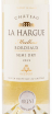 Этикетка вина Chateau La Harue 0.75 л