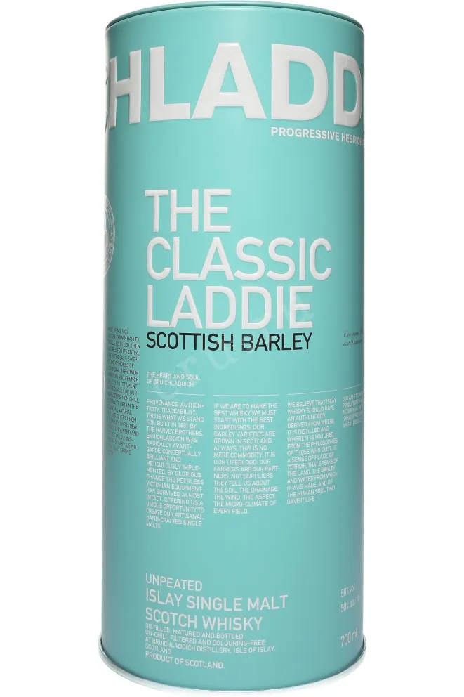 Подарочная коробка Bruichladdich The Classic Laddie Scottish Barley in tube 0.7 л