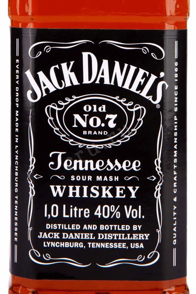 Этикетка Jack Daniels Tennessee in gift box 1 л