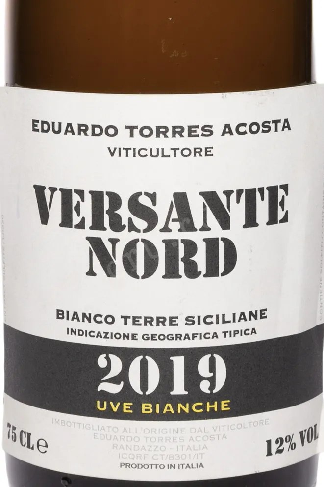 Этикетка Eduardo Torres Acosta Versante Nord Uve Bianche IGT 2019 0.75 л