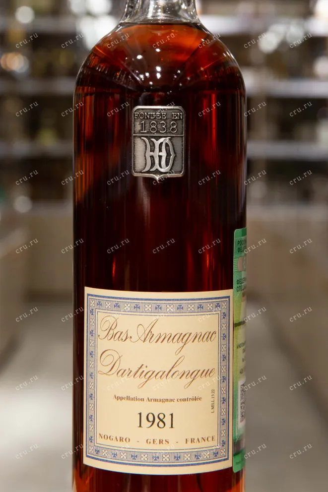 Этикетка Dartigalongue 1981 0.5 л