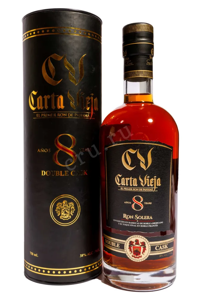 Ром Ron Carta Vieja Solera Anejo in gift tube  0.75 л