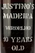 Этикетка мадейры Justinos Colheita Verdelho Medium Dry 0,75