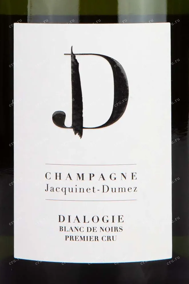 Этикетка Jacquinet Dumez Dialogie Blanc De Noirs Premier Cru 2018 0.75 л