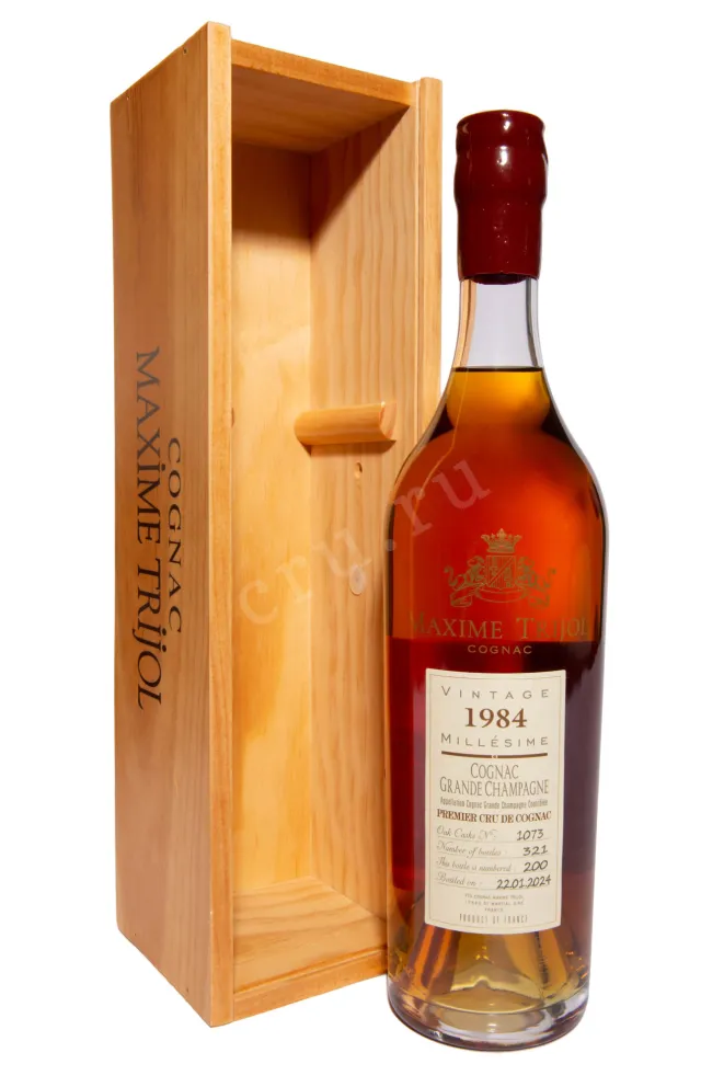Коньяк Maxime Trijol Grand Champagne Premier Cru in wooden box 1984 0.7 л