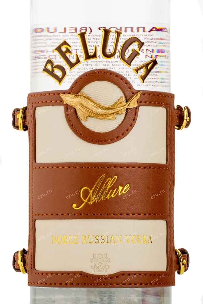 Этикетка водки Beluga Allure 0.5