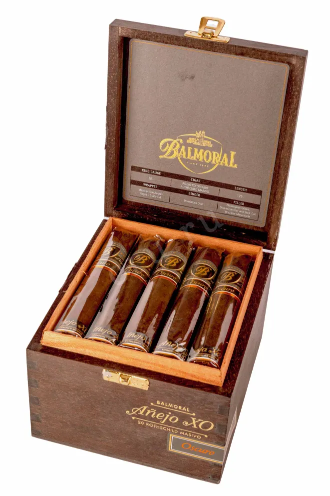 Коробка с сигарами Balmoral Anejo XO Oscuro Rothschild *20
