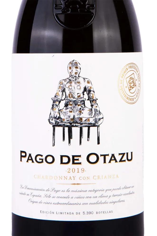 Этикетка Pago de Otazu Chardonnay con Crianza 2019 0.75 л
