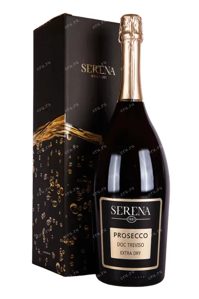 Игристое вино Serena 1881 Prosecco Treviso Extra Dry gift box 2023 1.5 л