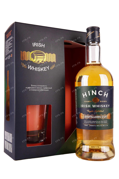 Виски Hinch Irish Distillers Cut 3 years in gift box + 1 glasses  0.7 л